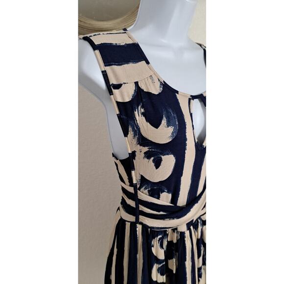 ANTHROPOLOGIE MAEVE Womens Navy Marin Sennebec Fit & Flare Jersey Dress XS - Picture 4 of 13